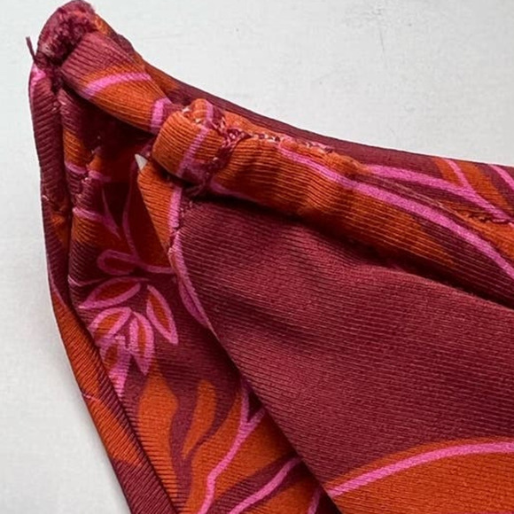 NWT Stone Fox Swim River Bikini Bottom, Adjustable, Side Tie, Red/Pink Floral XL - Picture 10 of 15